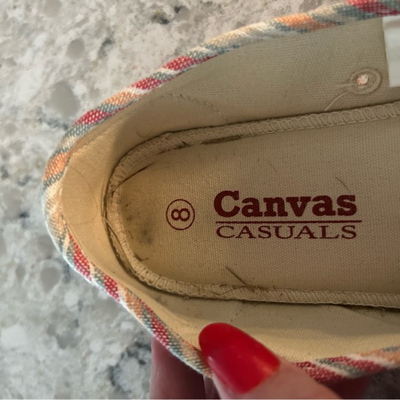 Gently Used Striped Slip-on Flats - Picture 5 of 6